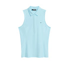 J.Lindeberg Women's Dena sleeveless golf polo with breathable stretch performance fabric and athletic fit for golf and active wear