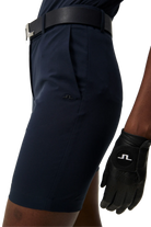 J.Lindeberg Women's Gwen Long golf shorts with breathable stretch performance fabric and extended coverage for golf and active wear