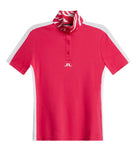 J.Lindeberg Women's Pip golf polo with breathable stretch performance fabric and athletic fit for golf and resort wear