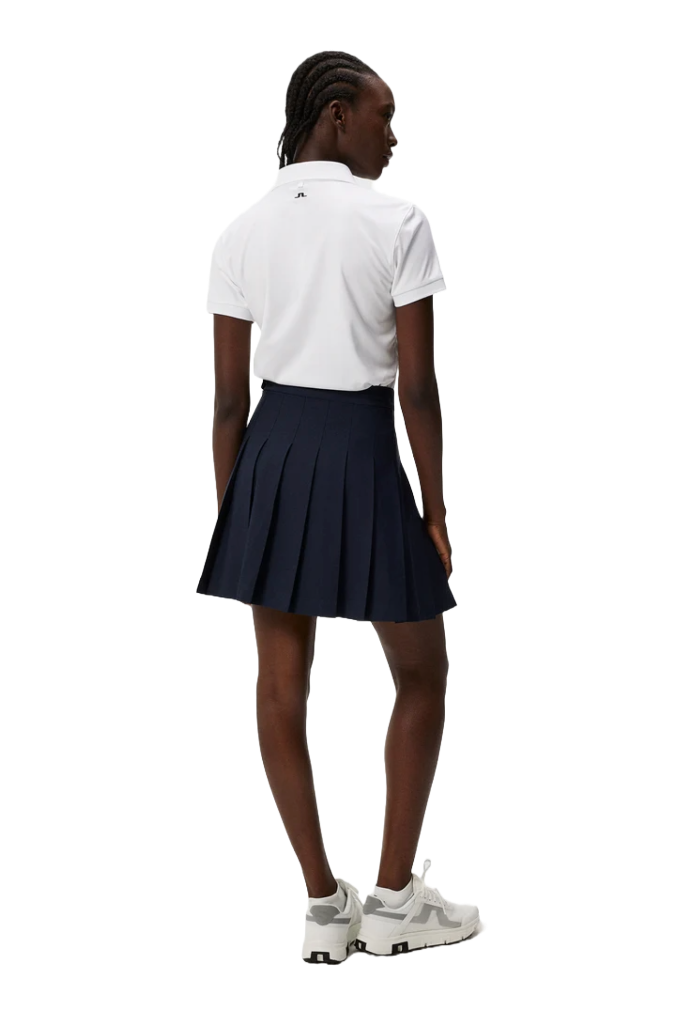 J.Lindeberg Women's Tour Tech golf polo with breathable four-way stretch performance fabric and athletic fit for golf and active wear