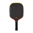 A black, yellow, and orange Joola Scorpeus 3S Dual 14mm pickleball paddle.