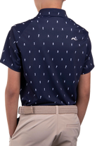 KJUS Boys Golfer golf polo with breathable four-way stretch performance fabric for junior golfers and active youth