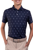 KJUS Boys Golfer golf polo with breathable four-way stretch performance fabric for junior golfers and active youth