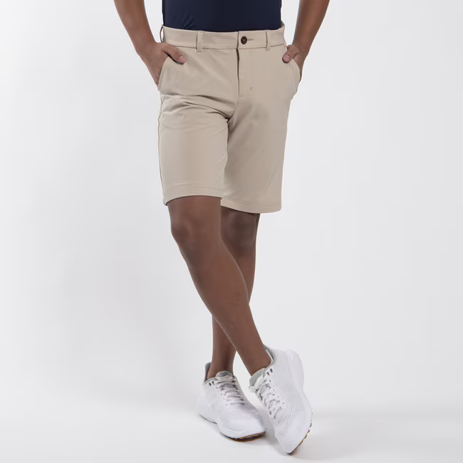 KJUS Boys' Iguana Golf Shorts featuring lightweight stretch fabric, breathable comfort, practical pockets, and a junior performance fit for golf.