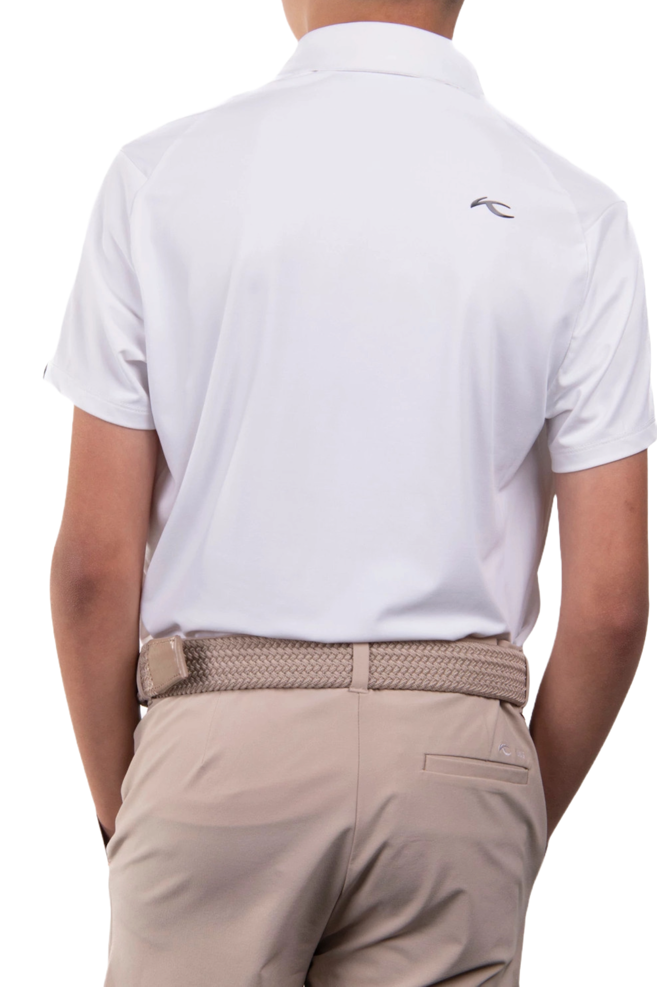 KJUS Boys Self Collar golf polo with breathable four-way stretch performance fabric for junior golfers and active youth