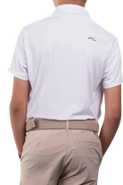 KJUS Boys Self Collar golf polo with breathable four-way stretch performance fabric for junior golfers and active youth
