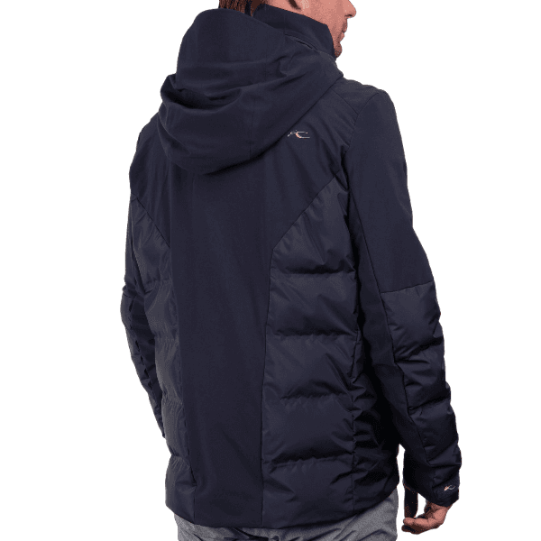 KJUS Men's Pivot Ski Jacket featuring waterproof construction, lightweight insulation, four-way stretch fabric, adjustable hood, and premium alpine performance.