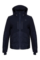 KJUS Men's Pivot Ski Jacket featuring waterproof construction, lightweight insulation, four-way stretch fabric, adjustable hood, and premium alpine performance.