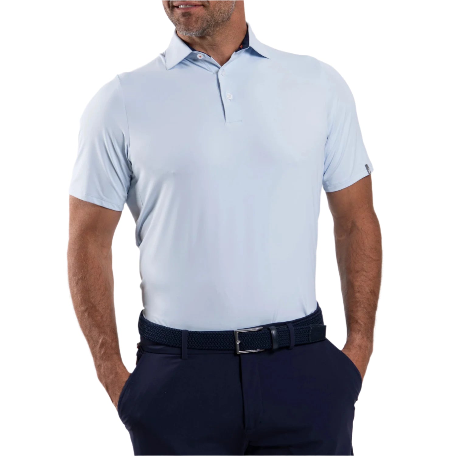 KJUS Men's Soren Solid golf polo with breathable four-way stretch performance fabric and athletic fit for golf and casual wear
