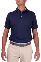 KJUS Men's Soren Solid golf polo with breathable four-way stretch performance fabric and athletic fit for golf and casual wear