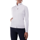 KJUS Women's Radiation Vest featuring lightweight synthetic insulation, stretch side panels, zippered pockets, and a women's-specific fit for skiing and winter layering.