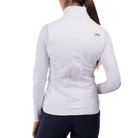 KJUS Women's Radiation Vest featuring lightweight synthetic insulation, stretch side panels, zippered pockets, and a women's-specific fit for skiing and winter layering.