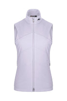 KJUS Women's Radiation Vest featuring lightweight synthetic insulation, stretch side panels, zippered pockets, and a women's-specific fit for skiing and winter layering.