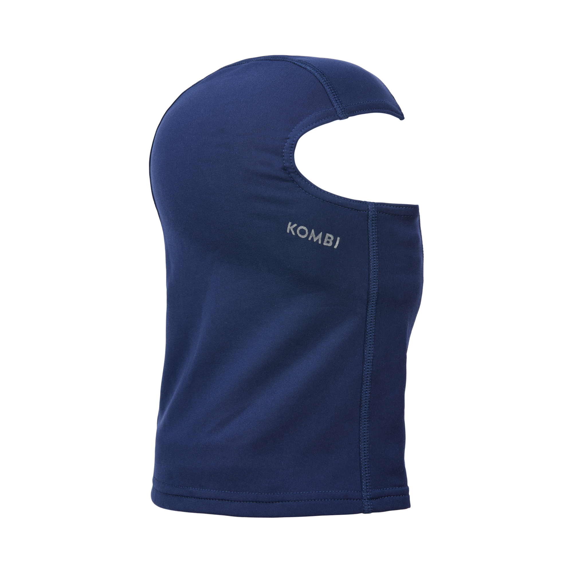 Kombi P3 JR Balaclava featuring breathable stretch fabric, full head and neck coverage, moisture-wicking performance, and a junior-specific fit for winter sports.