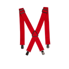 Kombi Wide Suspenders featuring wide adjustable elastic straps, durable metal clips, and secure support for ski pants and winter outerwear.
