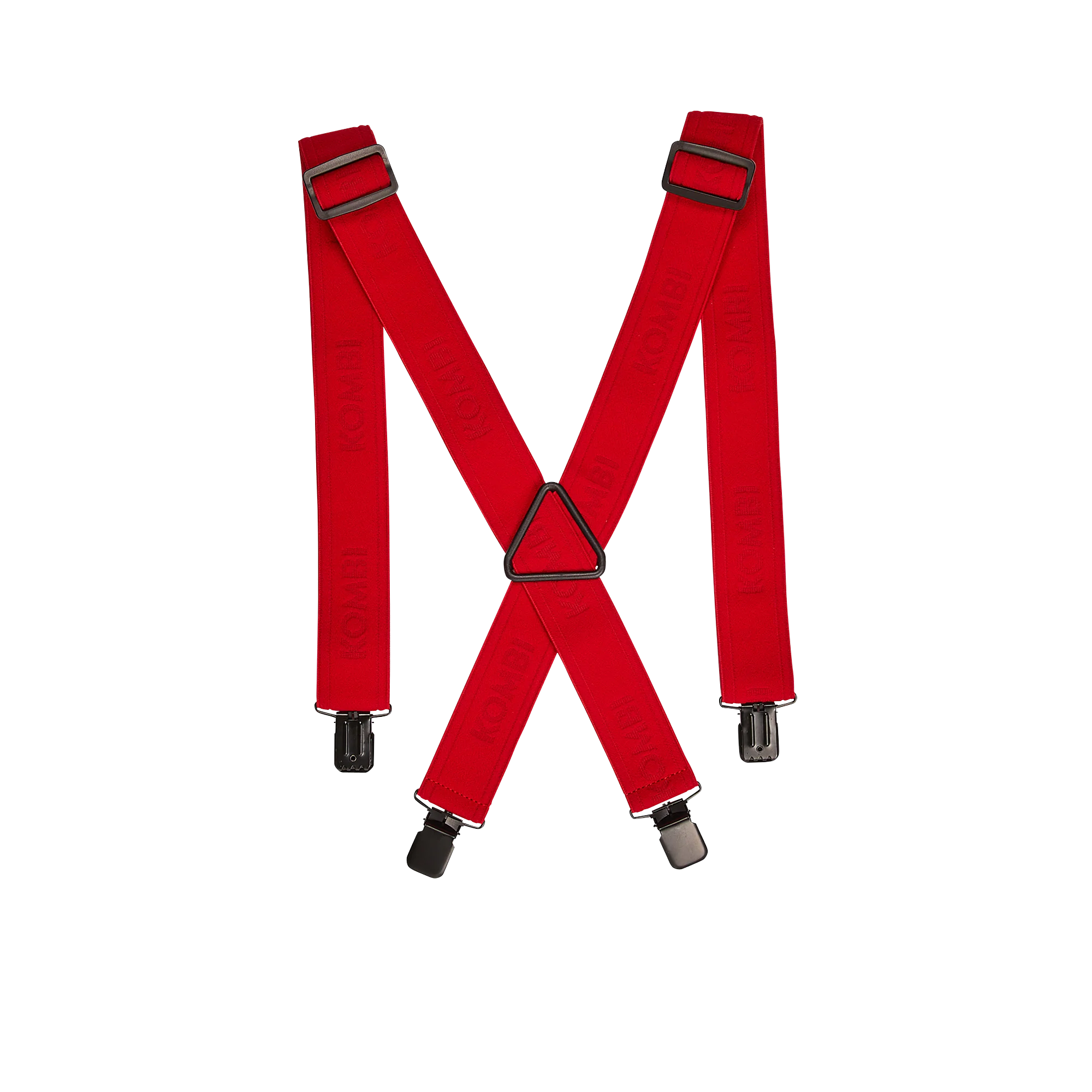Kombi Wide Suspenders featuring wide adjustable elastic straps, durable metal clips, and secure support for ski pants and winter outerwear.