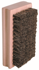 Kuu Horsehair Brush showing a rectangular wooden handle block set with dense natural bristle tufts arranged in uniform rows.