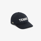 Lacoste Embroidered Cotton Twill Tennis Cap featuring premium cotton twill fabric, embroidered details, adjustable fit, and crocodile branding.