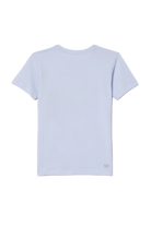 Lacoste Kids' Sport Oversized Croc T-Shirt featuring a large crocodile graphic, relaxed fit, breathable comfort, and signature branding.
