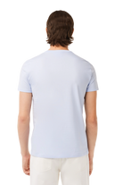 Lacoste Men's Crew Neck Pima Cotton Jersey T-Shirt featuring premium Pima cotton, soft breathable comfort, and signature crocodile branding.