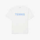 Lacoste Men's Printed Cotton Tennis T-Shirt featuring soft cotton fabric, tennis-inspired graphics, crew neck styling, and crocodile branding.