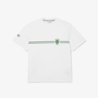 Lacoste Men's Printed Jersey T-Shirt featuring soft jersey fabric, printed graphics, breathable comfort, and signature crocodile branding.
