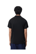 Lacoste Men's Sport Abrasion-Resistant Interlock Polo featuring durable interlock fabric, breathable comfort, athletic fit, and crocodile branding.