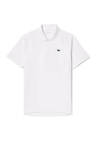 Lacoste Men's Sport Abrasion-Resistant Interlock Polo featuring durable interlock fabric, breathable comfort, athletic fit, and crocodile branding.