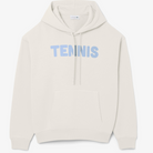 Lacoste Men's Tennis Hoodie featuring soft fabric, an adjustable hood, athletic fit, kangaroo pocket, and crocodile branding.