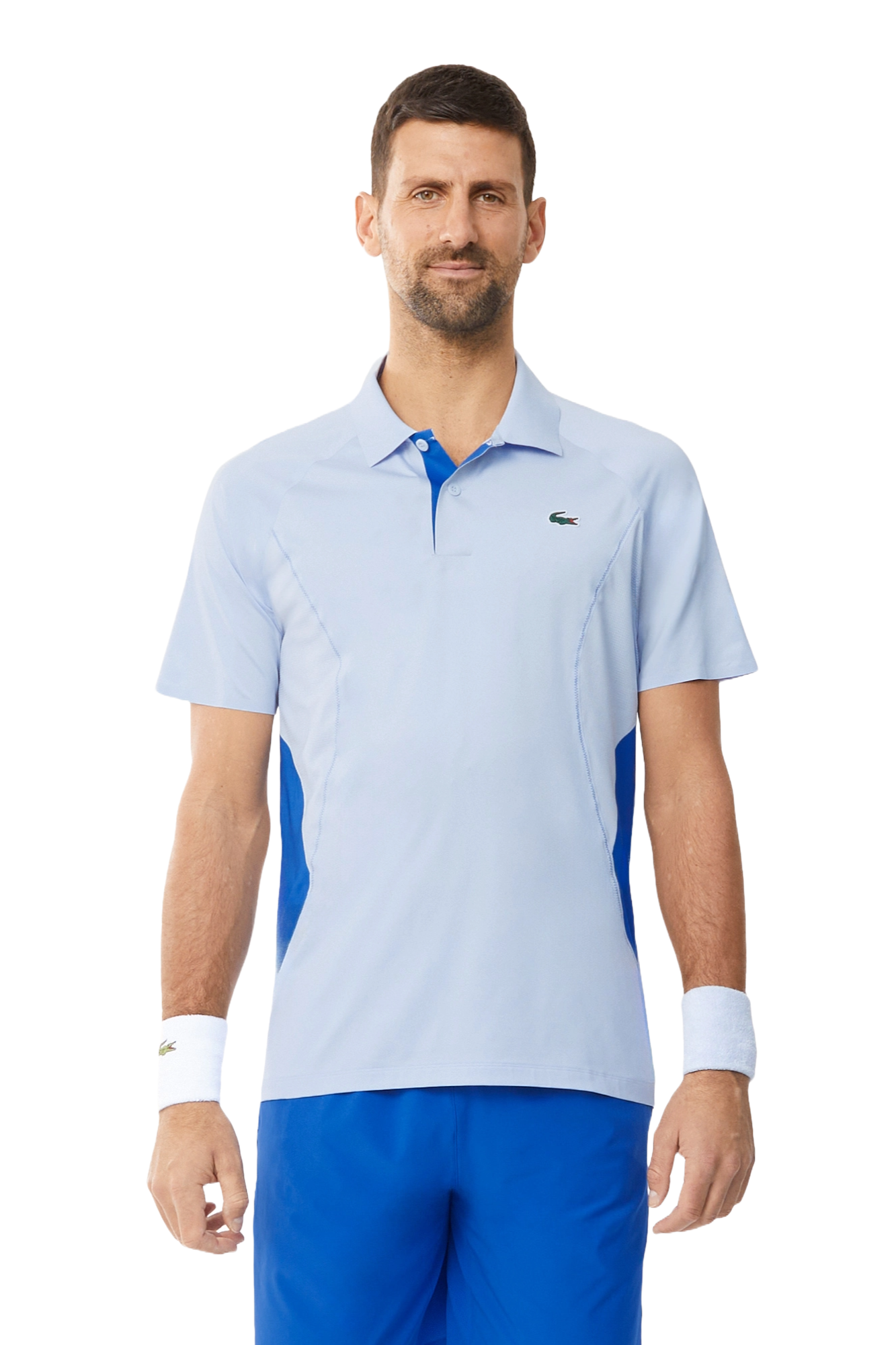 Lacoste Men's Tennis x Novak Djokovic Fan Version Polo featuring lightweight comfort, tennis-inspired styling, and signature collection details.