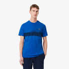 Lacoste Men's Tennis x Novak Djokovic T-Shirt featuring soft breathable fabric, athletic styling, signature graphics, and crocodile branding.