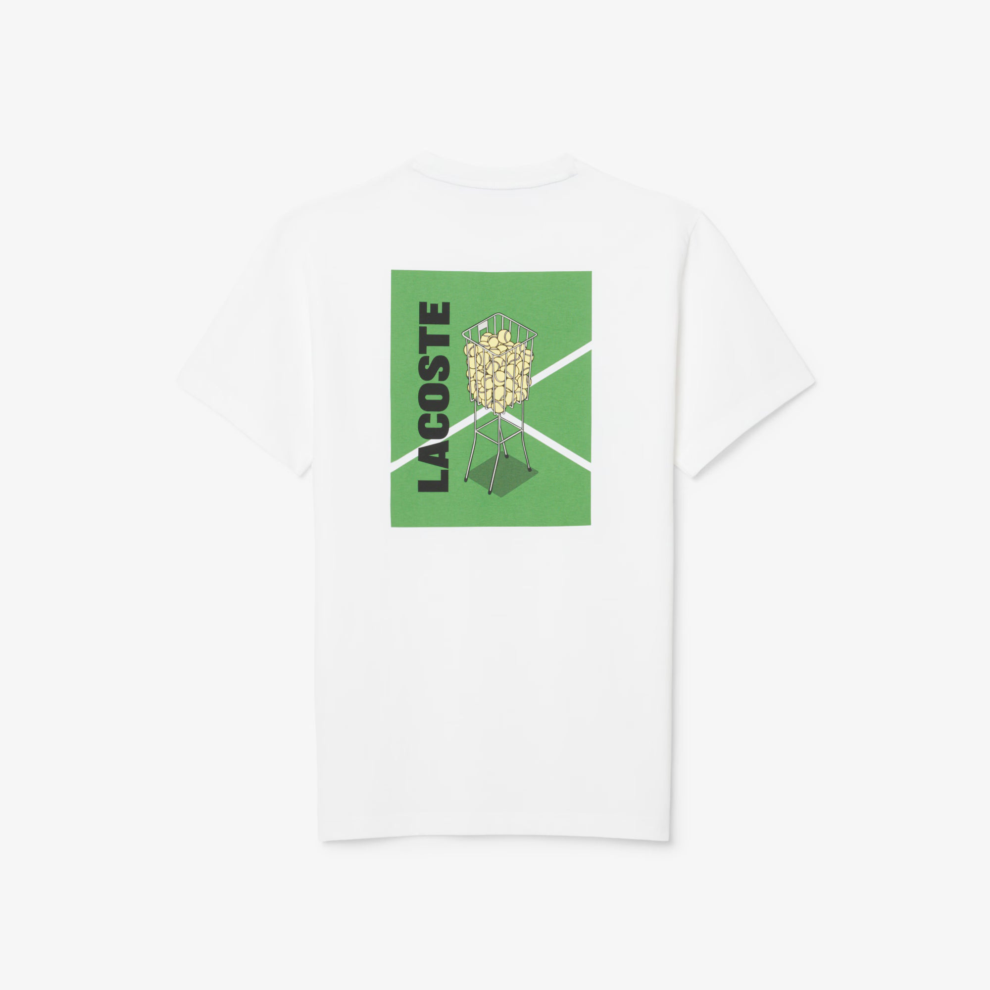 Lacoste Men's Ultra Dry Printed Tennis Tee featuring moisture-wicking performance fabric, printed graphics, and breathable athletic comfort.