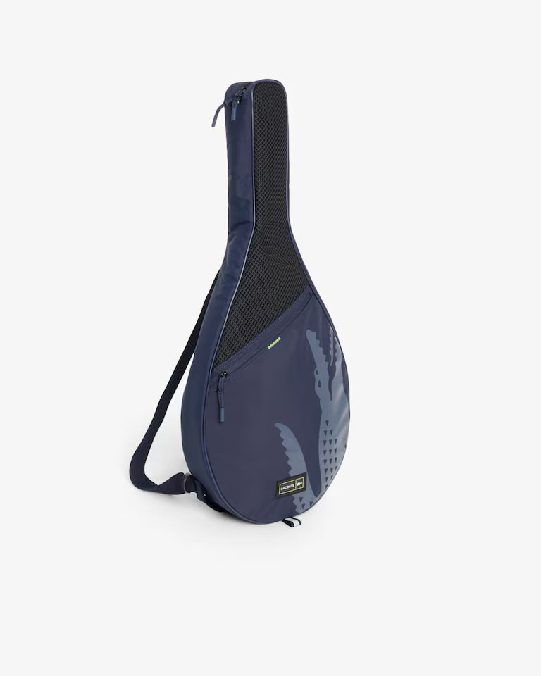 Lacoste Play In Racket Bag featuring dedicated racquet storage, multiple compartments, durable construction, and premium Lacoste styling.