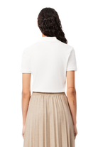 Lacoste Women's L.12.D Slim Fit Stretch Mini Piqué golf polo with breathable stretch fabric and iconic crocodile logo for golf wear
