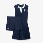 Lacoste Women's Ultra Dry Heritage Dress featuring moisture-wicking performance fabric, heritage-inspired styling, and crocodile branding.