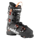 A black and red 2025 Lange LX 120 HV Ski Boot that features a wide fit and Gripwalk soles.