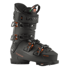 A black Lange Shadow 110 LV ski boot with the labeling visible, designed for all-mountain skiing.