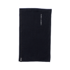 A solid black Le Bent Core Midweight neck gaiter made from a blend of merino wool and rayon from bamboo.