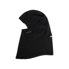 Side view of the Le Bent Heavyweight Grid Fleece Balaclava featuring a Merino wool and bamboo rayon blend, high-loft grid interior, drop-chin hinge, and flatlock seams.
