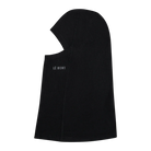 Front view of the Le Bent Lightweight Balaclava featuring a Merino wool and bamboo rayon blend, drop-chin hinge, mesh mouth ventilation port, and low-profile flatlock seams.