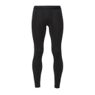 A pair of black Le Bent Men's Core Lightweight Baselayer Bottoms that are made from a bamboo and merino wool blend.