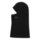 Front view of the Le Bent Midweight Mesh Balaclava featuring a midweight Merino wool and bamboo rayon blend, drop-chin hinge, targeted mesh breathing vents, and flatlock seams.