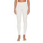 A pair of white Le Bent Women's Core Midweight Baselayer Bottoms that are made from a bamboo and merino wool blend.