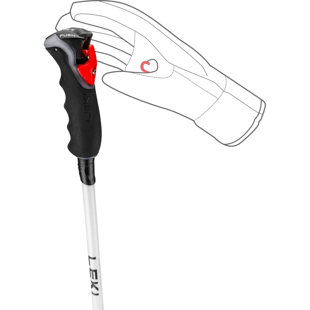 LEKI Carbon 14 3D WS women's ski poles featuring 14 mm PRC 1000 carbon shafts, Trigger 3D ProG grips and adjustable Trigger straps.