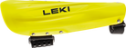 LEKI Forearm Guard featuring lightweight high-impact construction, ergonomic fit, adjustable straps, and premium protection for alpine slalom ski racing.