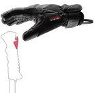 LEKI Griffin Base 3D Glove featuring premium goatskin leather, Hyperloft insulation, silicone grip pads and integrated LEKI Trigger System.