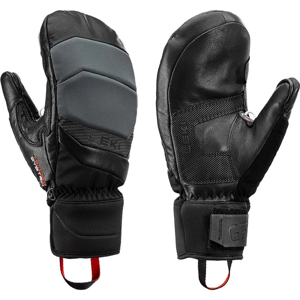 LEKI Griffin Base 3D Mitt featuring premium goatskin leather, Hyperloft insulation, integrated finger channels and LEKI Trigger System.