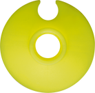 LEKI Racing Basket 50MM in neon yellow, compact replacement alpine ski pole baskets designed for compatible adult LEKI race poles.