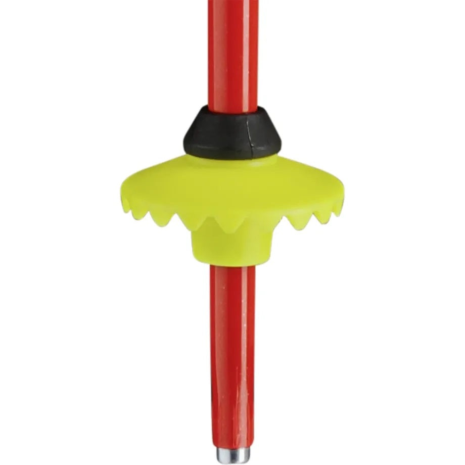 LEKI Racing Kids Poles in Red 2027 featuring 14 mm aluminum shafts, kid-sized PAS V1 grips and World Cup-inspired graphics.