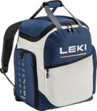 LEKI Ski Boot Bag WCR 60L Blue featuring durable water-resistant construction, spacious boot storage, multiple gear compartments, and padded shoulder straps.